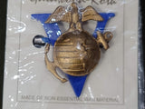 Marines V for Victory Pin on Original Card