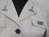 WAVES Officer's Seersucker Jacket <br> (B-36" W-28.5")