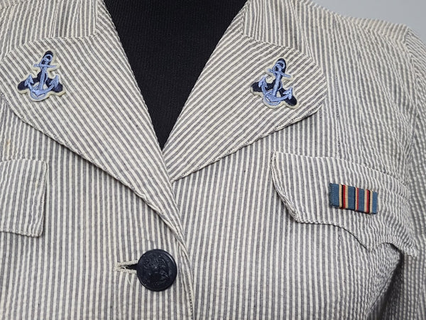 WAVES Officer's Seersucker Jacket <br> (B-36" W-28.5")