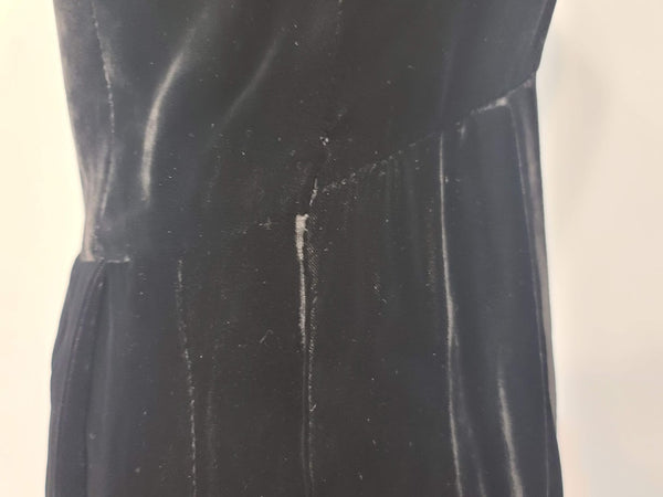 German Black Velvet Dress with Apron <br> (B-34" W-27" H-35")