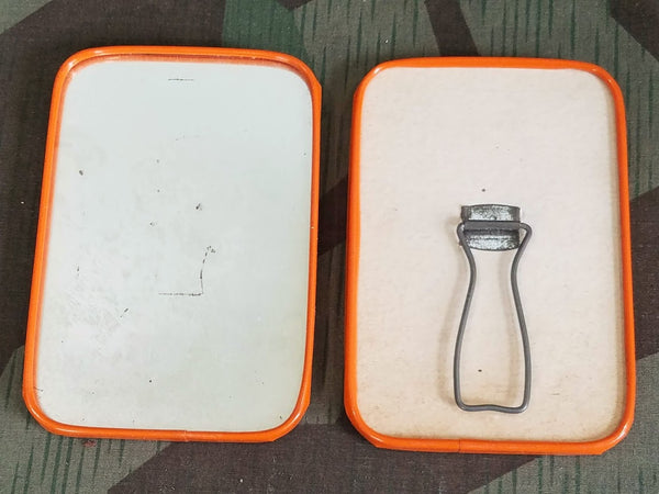 Personal Mirror w/ Orange Trim