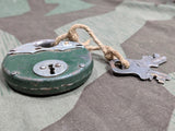 Green Lock with 2 Keys