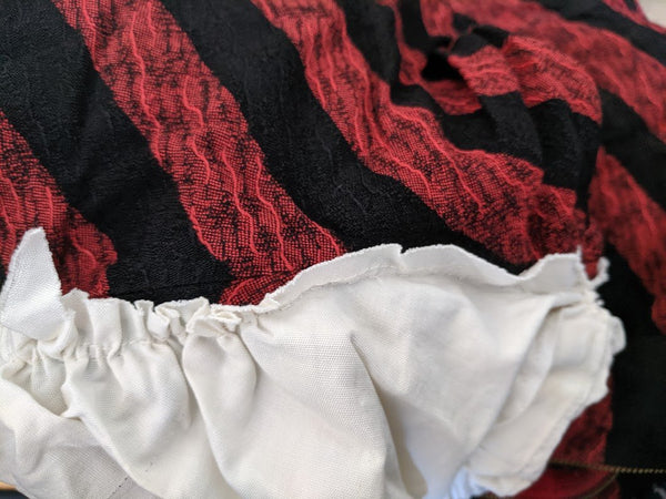 Red and Black Striped Dirndl <br> (B-37" W-27" H-42")