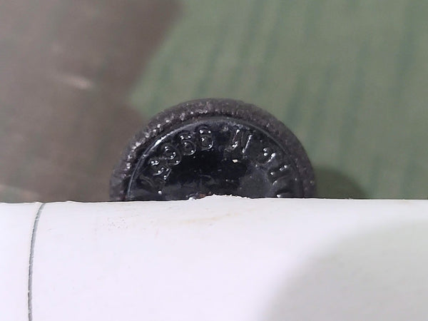24 Leather Buttons on Card D.R.P. D.R.G.M. 20mm
