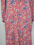 Pink Flower Long Sleeve Dress <br> (B-38" W-33" H-44")