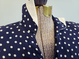 Dark Blue Polka Dot Dress <br> (B-35" W-27.5" H-35.5")