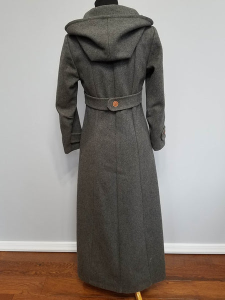 Gray Winter Coat with Hood