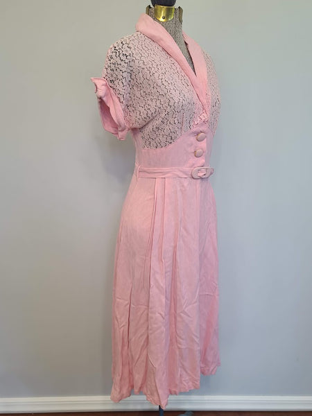 Pink Lace Dress <br> (B-32" W-24.5" H-36")