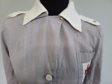 Red Cross Gray Lady Seersucker Uniform Dress <br> (B-38" W-31" H-36")