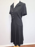 Black Seersucker Striped Material Dress <br> (B-40" W-33" H-40")