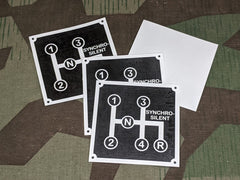 German Ford V3000S Shift Pattern Decal US Transmission