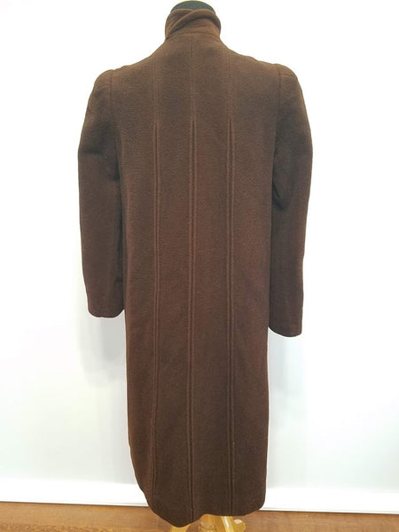 Dyed Brown Wool Coat <br> (B-39" W-38")