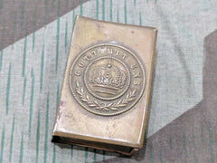Gott Mit Uns WWI German Belt Buckle Match Safe