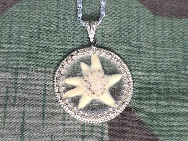Pressed Edelweiss Flower Necklace