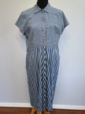 Blue Striped Dress <br> (B-44" W-38" H-48")