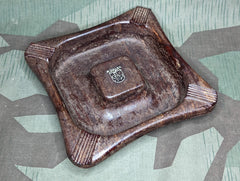 "Coconut" Bakelite/Wood Ashtray with Inlay