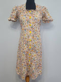 Colorful Novelty Print Dress (Flowers, People, Animals) <br> (B-37" W-32" H-38")