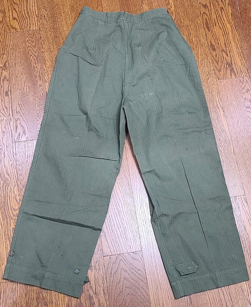 Women's Army HBT Trousers M <br> (26"-28" Waist)