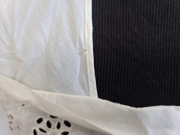 White Sleeveless Eyelet Blouse from Germany <br> (B-37" W-34.5")