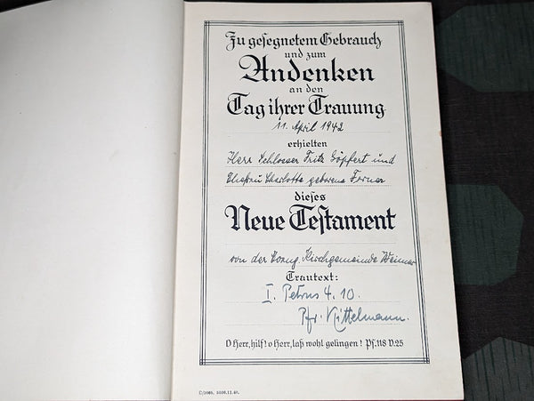 German Lutheran New Testament Bible 1939