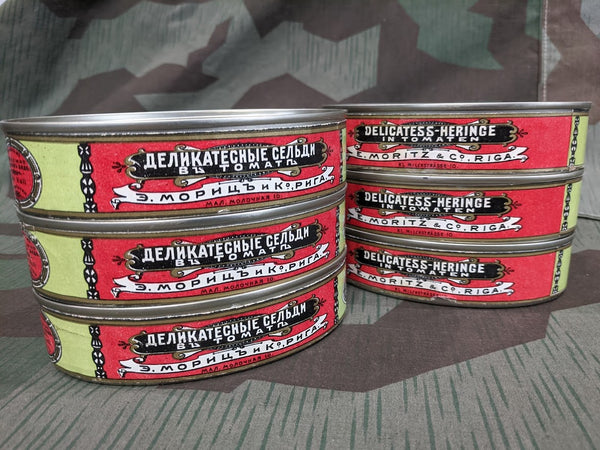 Herring in Tomato Sauce Sardine Tin Original WWII German Soviet Label