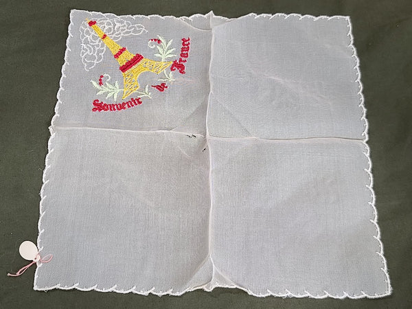 Souvenir de France Eiffel Tower Hankie