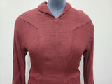 German Maroon Long Sleeve Dress <br> (B-40" W-34" H-40")