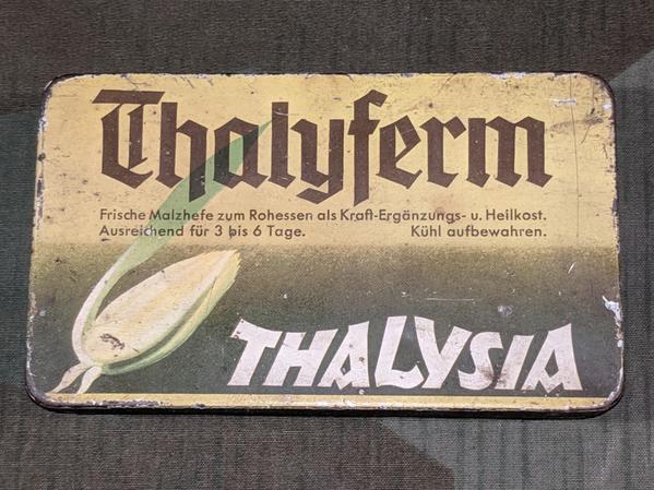 Thalysia Yeast Tin with 2 1930s Magazines