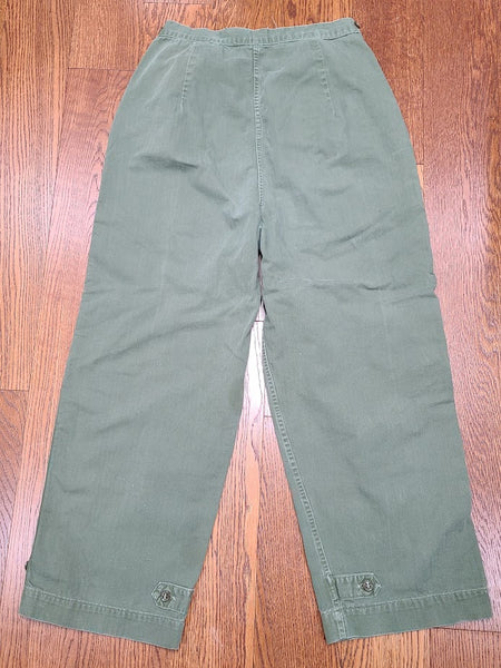 Women's Army HBT Trousers Size M <br>(26"-28" Waist)