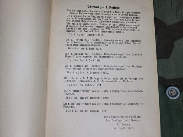1940 DRK Erste Hilfe First Aid Book