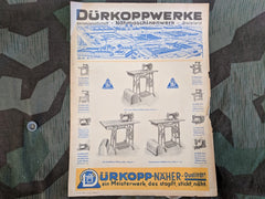 Vintage German Dürkoppwerke Sewing Machine Advertisement