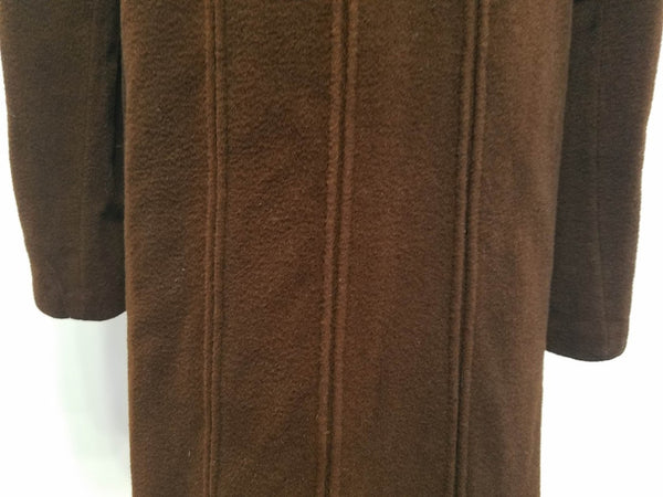 Dyed Brown Wool Coat <br> (B-39" W-38")
