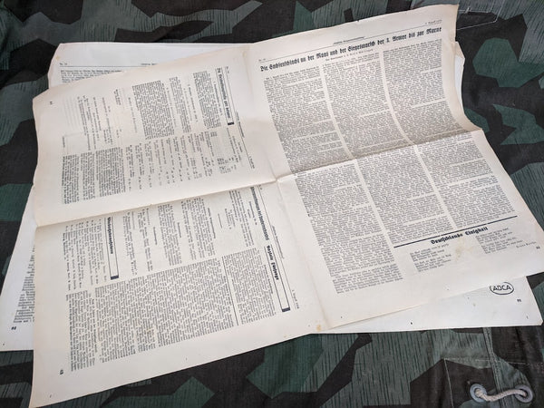 1934 German Veterans Newspaper