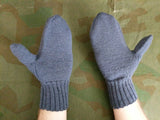 Large Size "Luftwaffe Blue" Knit Mittens