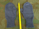 Large Size "Luftwaffe Blue" Knit Mittens