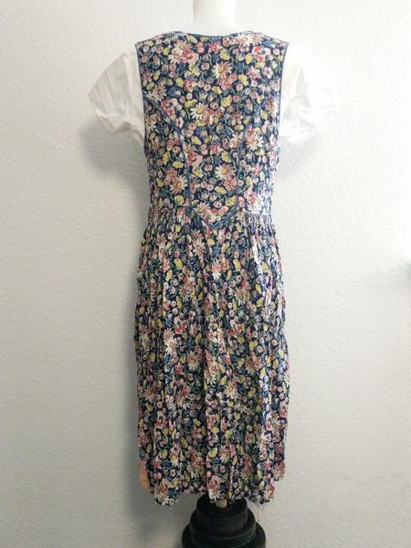 German Sleeveless Flower Dress and White Undershirt <br> (B-39" W-31" H-48")