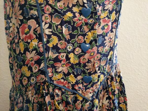 German Sleeveless Flower Dress and White Undershirt <br> (B-39" W-31" H-48")