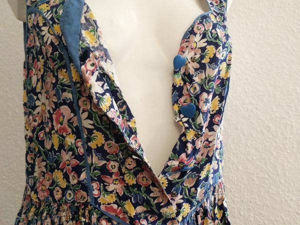 German Sleeveless Flower Dress and White Undershirt <br> (B-39" W-31" H-48")