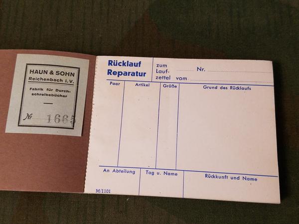 Repair Ticket Booklet