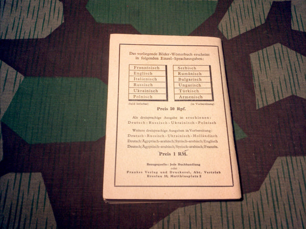 Original German-Russian-Polish-Ukrainian Dictionary w/ Pictures
