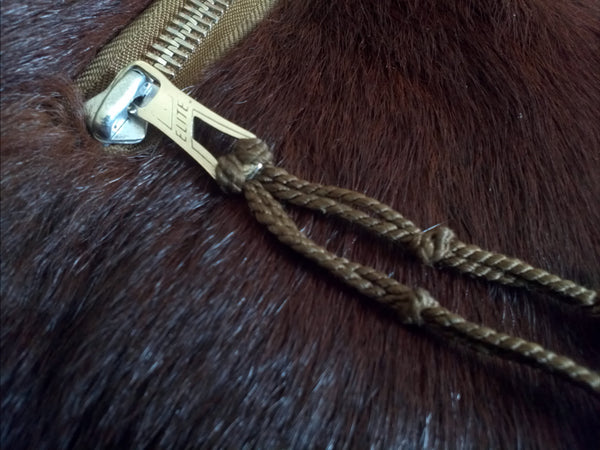 Brown Horse Hair Muff Purse