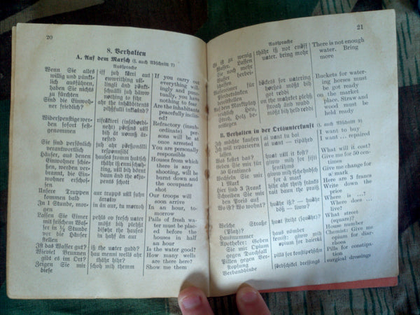 Deutsch-Englischer Soldaten-Sprachführer Phrase Book