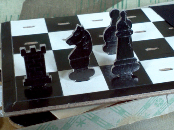 Period Schachspiel Chess/Checkers/Dame Game