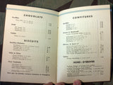 1933 French Wine Menu Caves Cuvillier Champs-Elysees Paris