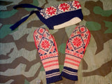 1939 Mittens & Knit Hood Set