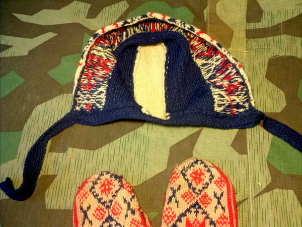 1939 Mittens & Knit Hood Set