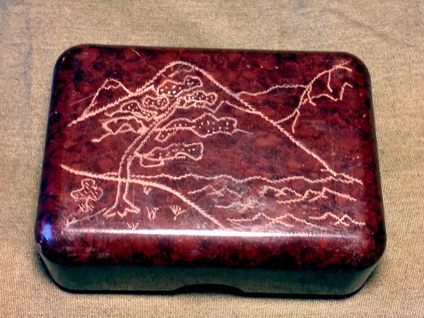 Original Bakelite Soap Dish with Carving