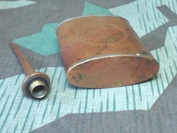 Period Brass Oil Bottle "Oel"