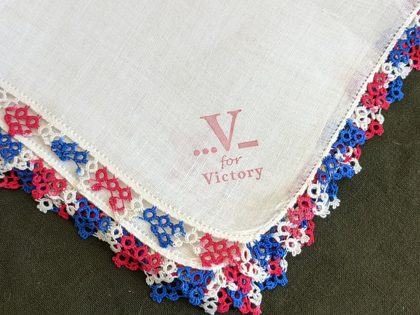 V for Victory Patriotic Hankie