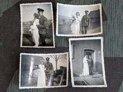 Lot of 4 Soldier's Wedding Photos